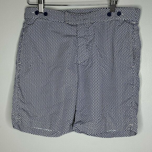 Frescobol Carioca swim Shorts in Blue and white Print - Size 30 - Picture 1 of 6